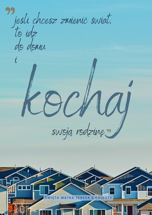 Plakat o rodzinie – "Kochaj swoją rodzinę" - obrazek 2