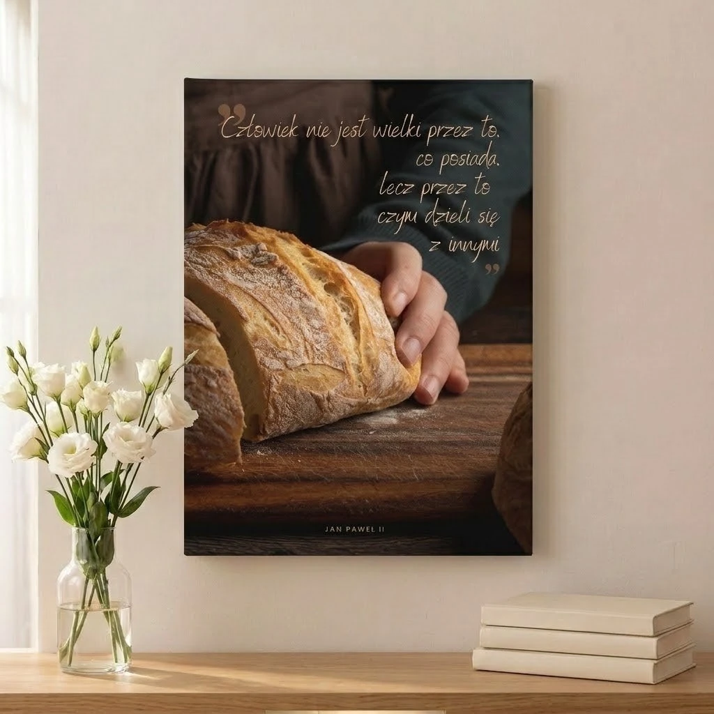 Plakat Jan Paweł II – "Człowiek nie jest wielki"