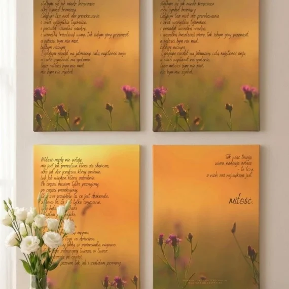 Zestaw plakatów 4 szt. – Hymn o Miłości