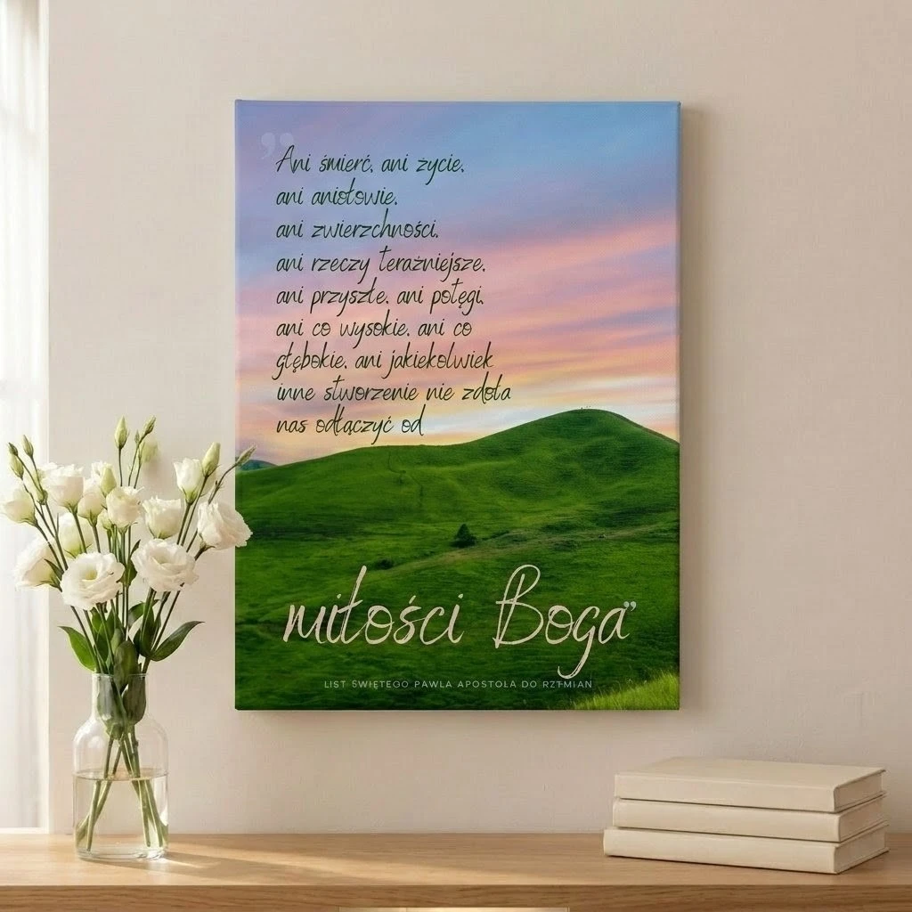 Plakat biblijny List do Rzymian – "Miłość Boga"